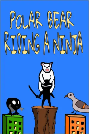 Polar Bear Riding A Ninja