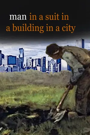 Man in a suit in a building in a city